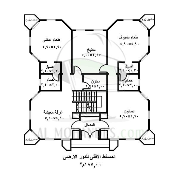 خرائط منازل مساحة 150 متر