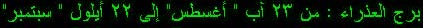 شهر ميلادي والابراج - اسم البرج وتاريخه الميلادي 144110 8