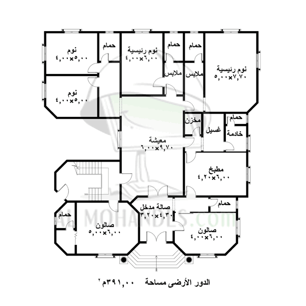 تصميم بيت صغير من دورين 2015120912