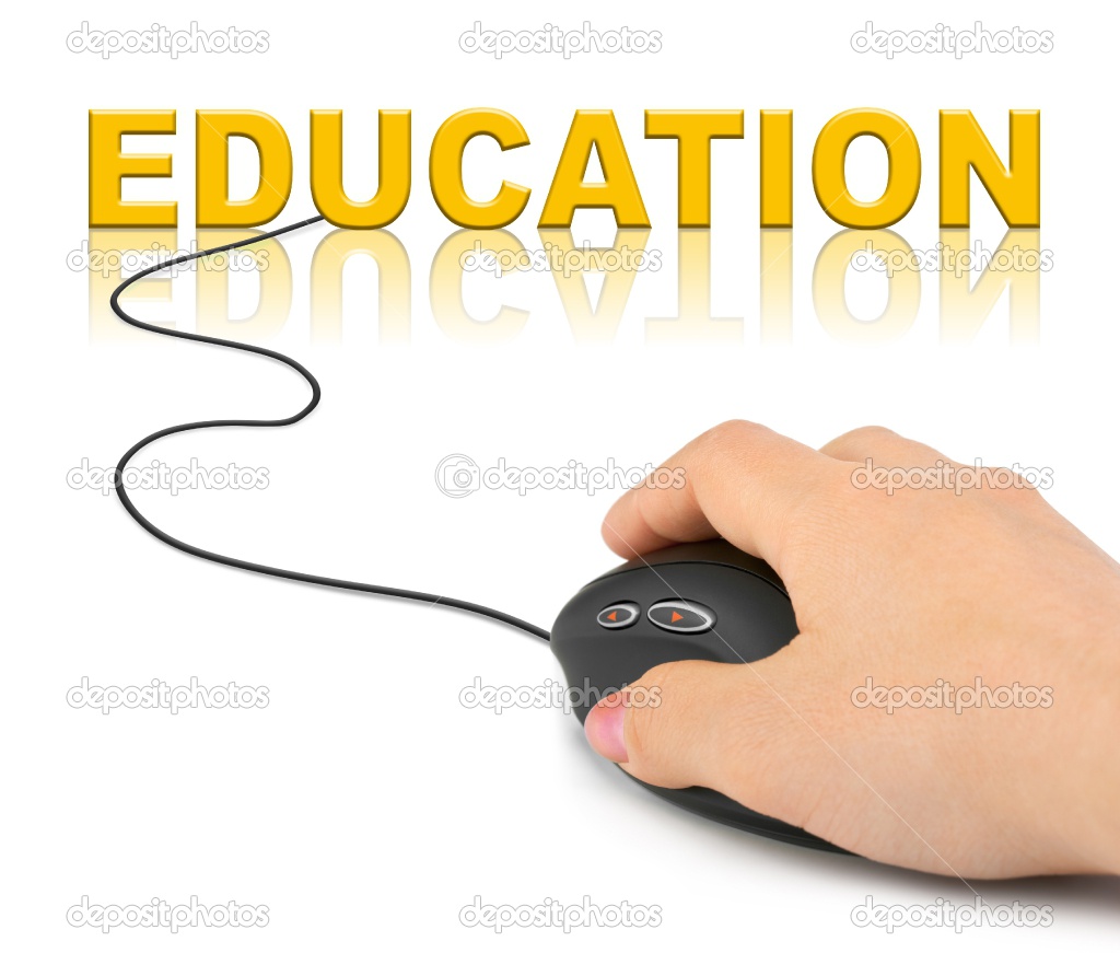 اذكر اربع استخدامات للحاسوب في التعليم - فوائده للطلاب Depositphotos 5561995 Hand With Computer Mouse And Word Education