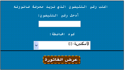 معرفة فاتورة تليفون