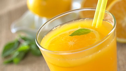 عصير البرتقال بالزنجبيل